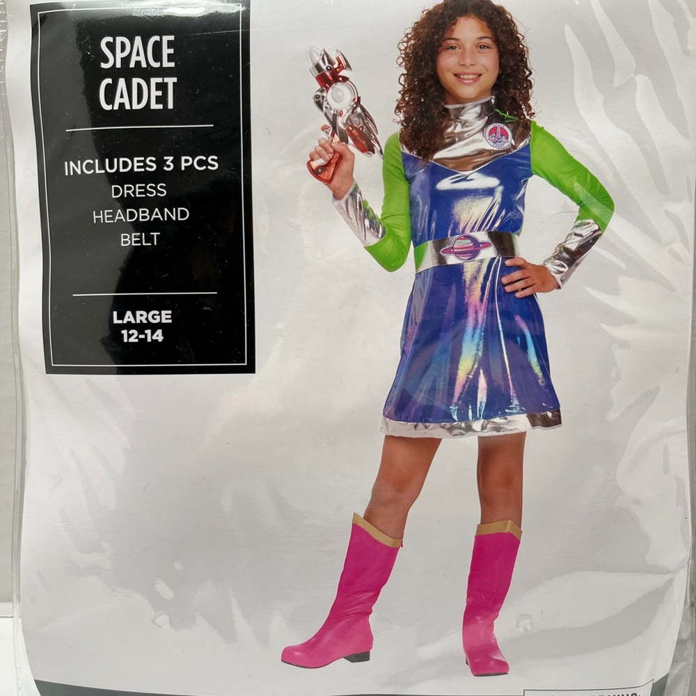 Space Cadet  youth Girls Large (12-14) Halloween costume 3 Piece Set New with